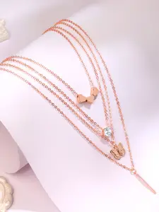 Cierra Rose Gold-Plated Layered Necklace