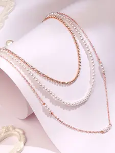 Cierra Rose Gold-Plated Layered Necklace