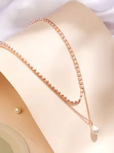 Cierra Rose Gold-Plated Layered Necklace