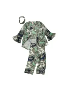 Actuel Girls Printed Top with Trousers