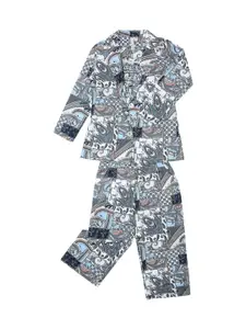 Actuel Girls Printed Top with Trousers