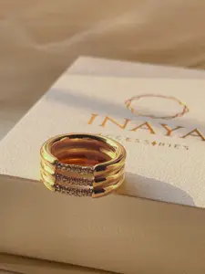 Inaya 18kt Gold-plated Cubic Zirconia Ring