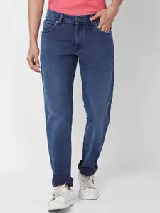 Parx Men Tapered Fit Clean Look Low-Rise Light Fade Stretchable Jeans