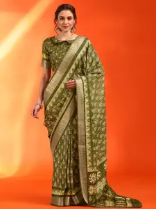 Saree mall Ethnic Motifs Zari Sungudi Sarees