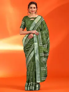 Saree mall Ethnic Motifs Zari Sungudi Sarees