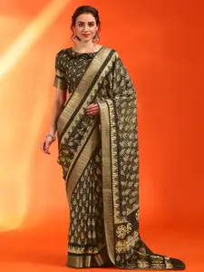 Saree mall Ethnic Motifs Zari Sungudi Sarees