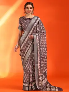 Saree mall Ethnic Motifs Zari Sungudi Sarees