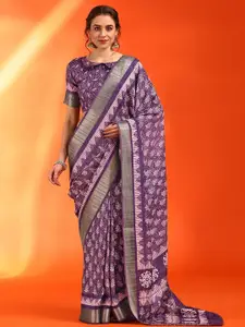 Saree mall Ethnic Motifs Zari Sungudi Sarees