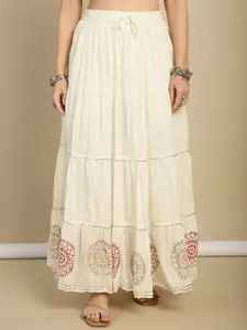 Prakrti Printed Pure Cotton Flared Maxi Skirts