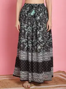 Prakrti Printed Pure Cotton Flared Maxi Skirt