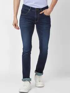 Parx Men Skinny Fit Clean Look Low-Rise Light Fade Stretchable Jeans