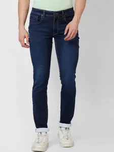 Parx Men Tapered Fit Low-Rise Light Fade Clean Look Jeans