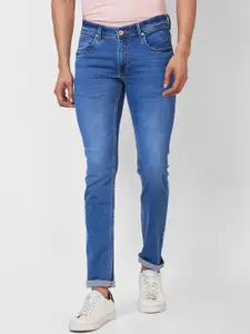 Parx Men Tapered Fit Low-Rise Heavy Fade Clean Look Jeans