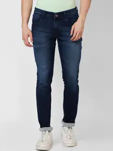 Parx Men Tapered Fit Low-Rise Heavy Fade Whiskers Jeans