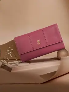 Baggit Women Textured PU Three Fold Wallet