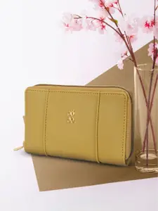 Baggit Women Solid PU Zip Around Wallet