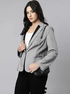 SHOWOFF Slim-Fit Single-Breasted Chambray Formal Blazer