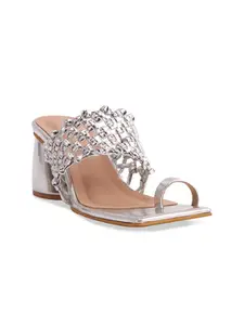 ERIDANI Women Embellished Block Sandals