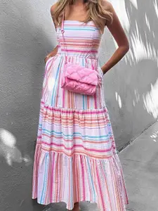 StyleCast Striped Maxi Midi Dress