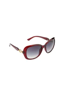POPPY Women Butterfly Sunglasses with UV Protected Lens PO-5025-C04-Burgundy