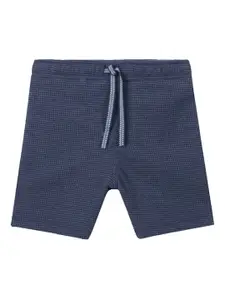 Anthrilo Boys Textured Mid-Rise Cotton Shorts