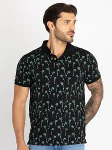 Status Quo Men Printed Polo Collar T-shirt