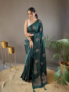 Mitera Embellished Embroidered Silk Blend Saree