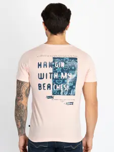 Status Quo Men Typography Ethnic Pure Cotton Raw Edge T-shirt
