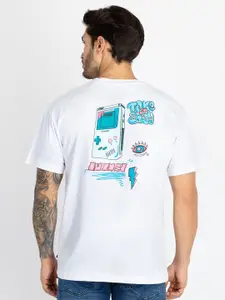 Status Quo Men Typography Pure Cotton T-shirt