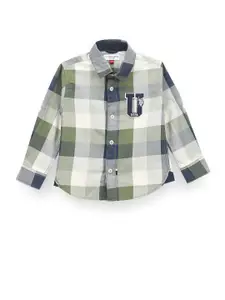 U.S. Polo Assn. Kids Boys Classic Gingham Checks Opaque Checked Casual Shirt