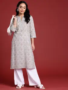 Anouk Women Floral Printed Gotta Patti Kurta