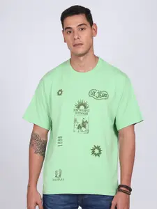 Lee Men Graphic Print Crew Neck Oversized Fit Tshirt