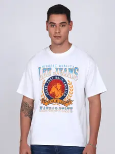 Lee Men Graphic Print Crew Neck Oversized Fit Tshirt