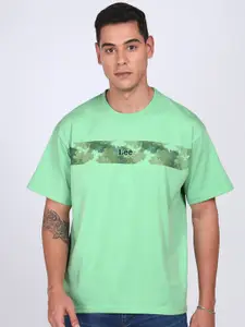 Lee Men Logo Crew Neck Oversized Fit Tshirt