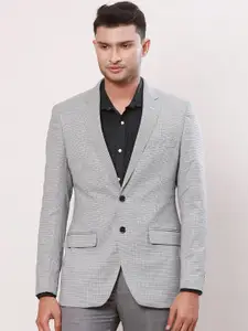 Raymond Checked Contemporary-Fit Single Breasted Blazer