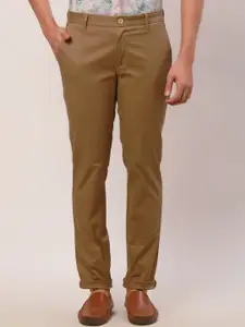 Raymond Men Slim-Fit Mid-Rise Cotton Trousers