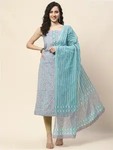 Meena Bazaar Printed Unstitched Dress Material