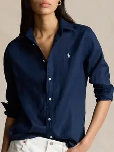 Polo Ralph Lauren Relaxed Fit Spread Collar Linen Casual Shirt