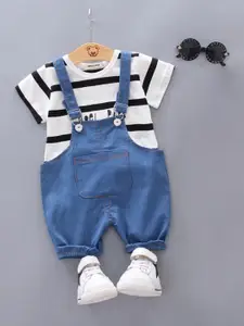 INCLUD Boys Striped T-shirt With Dungarees