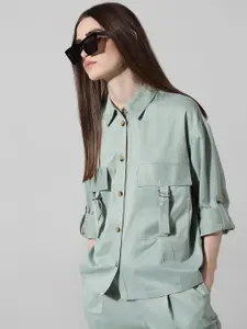 ONLY Women Boxy Opaque Printed Casual Shirt