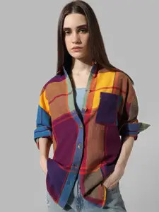 ONLY Women Opaque Checked Casual Shirt