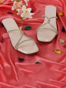 BAESD Women Embellished Open Toe Flats