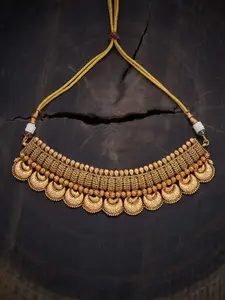 Kushal's Fashion Jewellery Gold Plated Antique Necklace