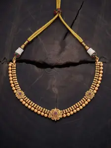Kushal's Fashion Jewellery Gold-Plated Antique Necklace