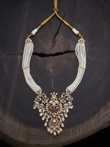 Kushal's Fashion Jewellery Statement Kundan Necklace
