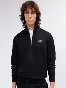 GANT Solid High Neck Regular Fit Sweatshirt