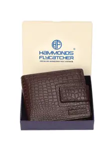 HAMMONDS FLYCATCHER Men Textured Quilted Leather Two Fold Wallet