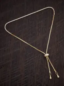 Kushal's Fashion Jewellery Women Cubic Zirconia Gold-Plated Wraparound Bracelet
