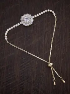 Kushal's Fashion Jewellery Gold-Plated Zircon-Studded Wraparound Bracelet