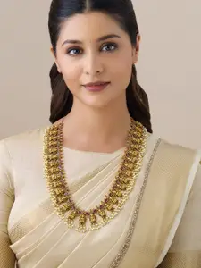 Kushal's Fashion Jewellery Gold-Plated Antique Necklace